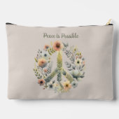 Floral 70s Retro "Vrede is mogelijk" Vredesbord Etui (Achterkant)