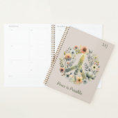 Floral 70s Retro "Vrede is mogelijk" Vredesbord Planner (Display)