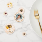 Floral 70th Birthday & Gold Foil Balloon, Face   Confetti (Groep)