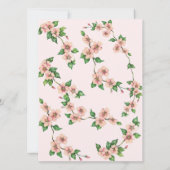 Floral 70th Birthday Invitation in Blush Pink Kaart (Achterkant)