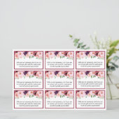 Floral 75th Verjaardag Party Geen geschenken Behui (Staand voorkant)