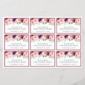 Floral 75th Verjaardag Party Geen geschenken Behui (Achterkant)