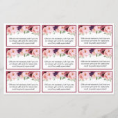 Floral 75th Verjaardag Party Geen geschenken Behui (Voorkant)