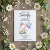 Floral 7e Vlinder Verjaardag Spring Garden Theme Kaart