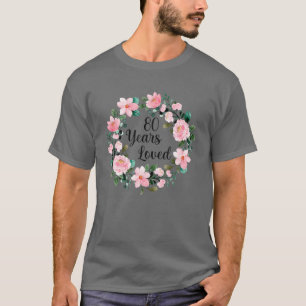 Floral 80 jaar geliefd, 80 jaar oud 80 jaar oud t-shirt