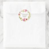 Floral | 80ste verjaardag Groen Dank je wel| Ronde Sticker (Tas)