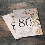 Floral 80th Birthday Budget Invitation Flyer<br><div class="desc">Vier uw speciale dag in stijl met deze mooie, budgetvriendelijke florale uitnodigingsflyer. Perfect voor elke 80ste verjaardag, dit levendige ontwerp heeft kleurrijke bloemen met een moderne twist. Elk detail kan worden aangepast aan creëer, de perfecte look voor uw evenement. Deel de vreugde van uw mijlpaal verjaardag met familie en vrienden...</div>