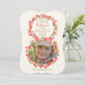 Floral 8 Foto Uitnodiging (Staand voorkant)