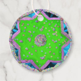 Floral 8-puntige ster Eid Bedankjes Labels