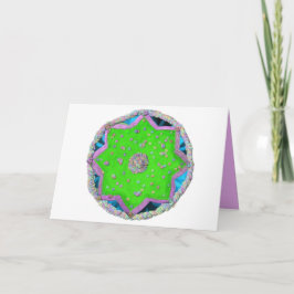 Floral 8-puntige ster Eid Feestdagen Kaart