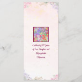 Floral 90ste verjaardagsfeestje - Elegant pastel 9 Menu (Achterkant)