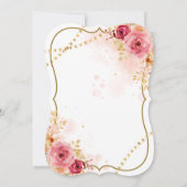 Floral 90th Birthday Invitation Kaart (Achterkant)