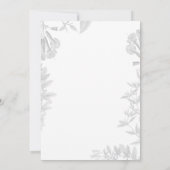 Floral 90th Birthday White Gold Botanical Custom Kaart (Achterkant)