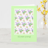  Floral 92nd Birthday Greeting Kaart (Gele Bloem)
