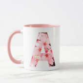 Floral A Initial Mug | Personalized Name & Traits Mok (Links)