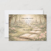 Floral A New Chapter Bridal Shower Bedankkaart (Voorkant)