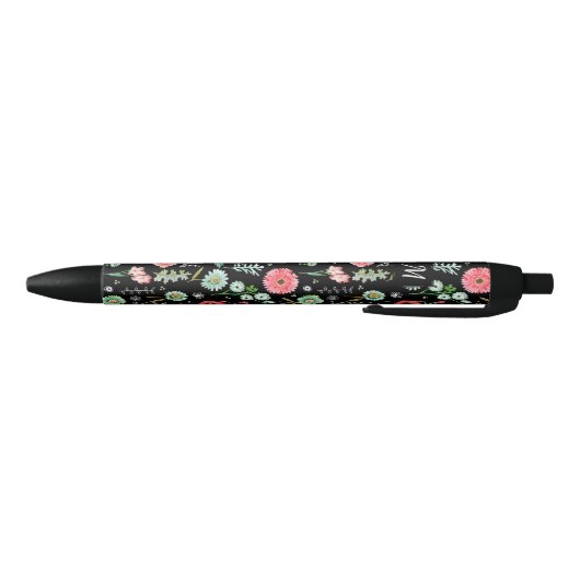 Floral | Aangepast monogram | Pen (Bodem)