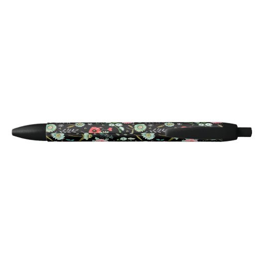 Floral | Aangepast monogram | Pen (Achterkant)