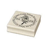 Floral Aangepaste Familienaam Retour Adres Stempel (Stempel)