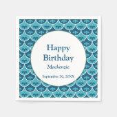 Floral Aangepaste kleuren branden Servet (Voorkant)