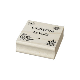 Floral Aangepaste logo rubberstempel, vervangende  Rubberstempel