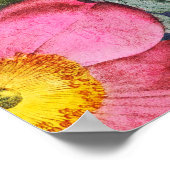  Floral Aangepaste Naam Birthday Gift Blue Poster (Hoek)