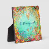  Floral aangepaste naam citaat uw manier Fotoplaat (Voorkant)