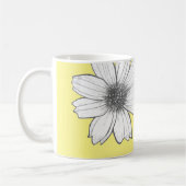 Floral Aangepaste naam Geel Koffiemok (Links)