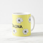 Floral Aangepaste naam Geel Koffiemok (Voorkant rechts)