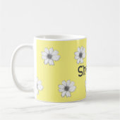Floral Aangepaste naam Geel Koffiemok (Links)