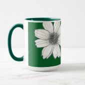 Floral Aangepaste naam groen Mok (Links)
