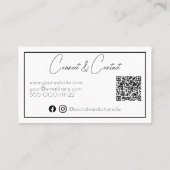 Floral  aangepaste QR-code Visitekaartje (Achterkant)