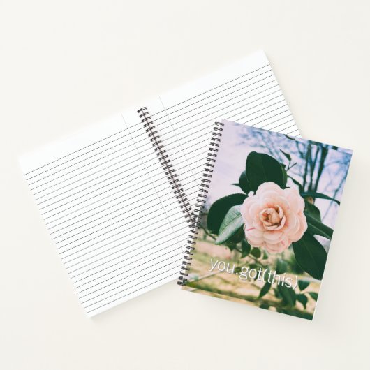 Floral Aanmoediging Notitieboek voor Tech Femme (Binnen)