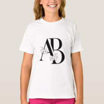 Floral AB Initiaal monogram