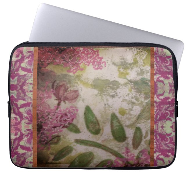 FLoral Abstract 15 Laptop Sleeve (Voorkant)
