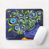 floral abstract 17 mousepad muismat (Met muis)