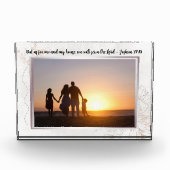 Floral Abstract Bible Verse Custom Photo Block Fotoblokken (Voorkant)