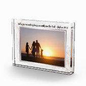 Floral Abstract Bible Verse Custom Photo Block Fotoblokken (Rechts)