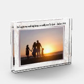 Floral Abstract Bible Verse Custom Photo Block Fotoblokken (Links)