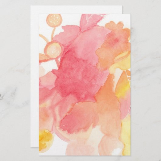 Floral Abstract Briefpapier (Voorkant / Achterkant)