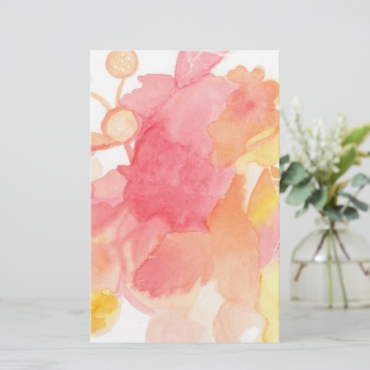Floral Abstract Briefpapier (Staand voorkant)