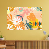 Floral Abstract Canvas afdrukken (Insitu (Woonkamer))