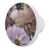 Floral Abstract Dahlia Garden Flowers Ceramic Knob Keramische Knop (Rechts)