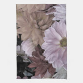 Floral Abstract Dahlia Garden Flowers Theedoek (Verticaal)