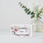 Floral Abstract Design Visitekaartjes (Staand voorkant)