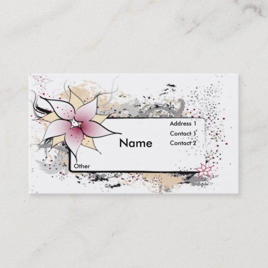 Floral Abstract Design Visitekaartjes (Voorkant)
