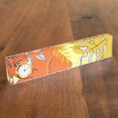 Floral Abstract Desk Name Bord Naambordje (Zijkant)