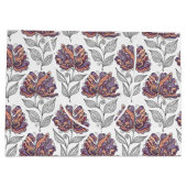 Floral Abstract Doodle Art Style Pink Purple Groot Cadeauzakje (Achterkant)