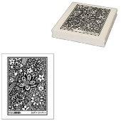 Floral Abstract Ex Libris Rubber Stempel (Gestempeld)