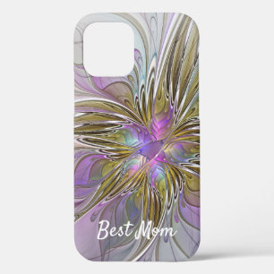 Floral Abstract fractal met roze en gouden beste m Case-Mate iPhone Case